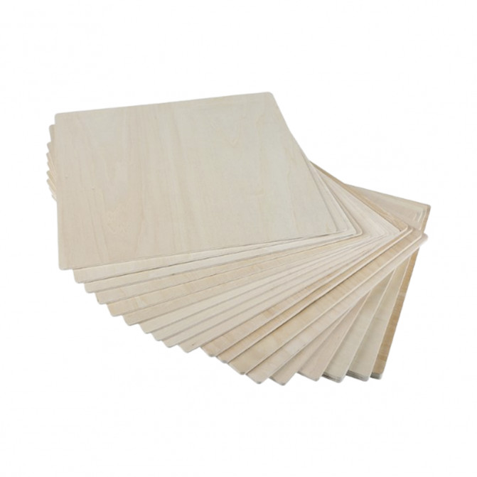Foi de placaj din tei (Basswood), seria Falcon, set 300×300×3 mm, 10 buc.