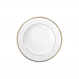 Тарелка белая 8" с золотым ободком для сублимации