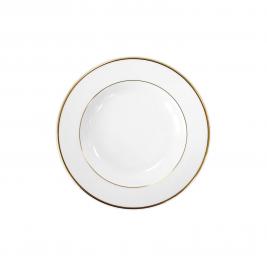 Тарелка белая 8" с золотым ободком для сублимации