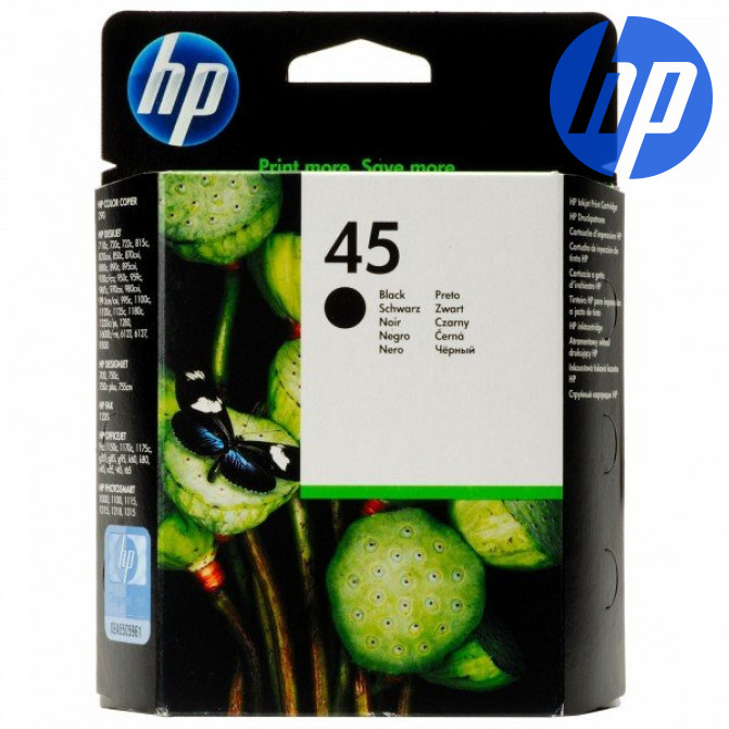 Cartuș cu jet de cerneală Original HP №45 (C51645A) Black