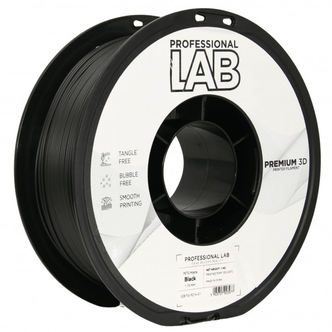 Филамент для 3D-принтера PETG, FG-P214-E1 ProfLab, Matte Black, 1.75 мм, 1кг