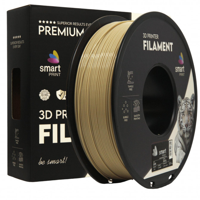 Filament pentru imprimanta 3D Smart Print FG-S197-E1, PETG, Oak, 1.75 mm, 1kg