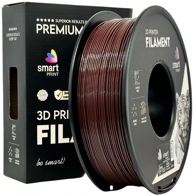 Filament pentru imprimanta 3D Smart Print FG-S205-E1, PETG, Coffee, 1.75 mm, 1kg