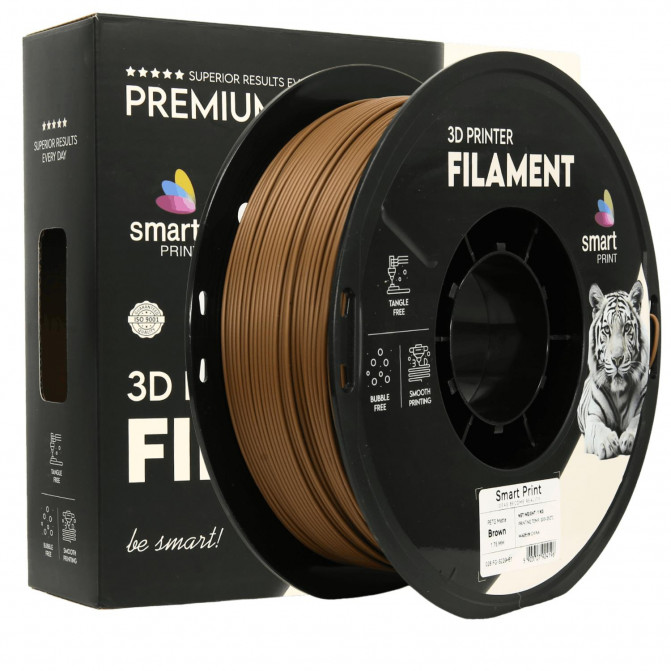 Филамент для 3D-принтера PETG, FG-S220-E1 Smart Print, Matte Brown, 1.75 мм, 1кг