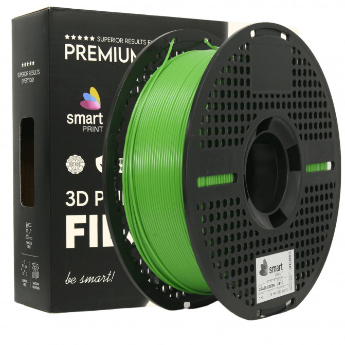 Filament pentru imprimanta 3D Smart Print FG-S223-E1, PETG, Grass Green, 1.75 mm, 1kg
