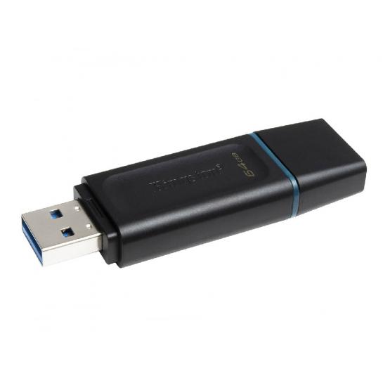 USB Флэш 64GB USB3.2  Kingston DataTraveler Exodia Black/Blue