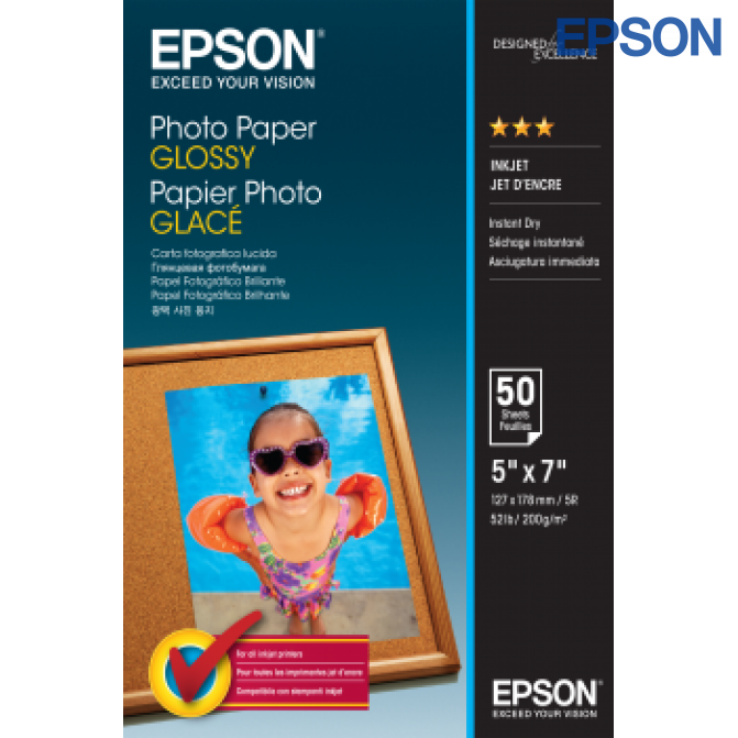 Hârtie foto 5R 13*18 200gr Lucioasă 50 foi Epson C13S042545