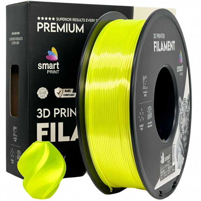 Нить для 3D-принтера Smart Print FG-S95-E1, Silk PLA, Yellow, 1.75 мм, 1кг