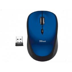 Mouse Trust Yvi Wireless Mouse - Blue, 8m 2.4GHz, Micro receiver, 800-1600 dpi, 4 button, Rubber sides for comfort and grip,USB