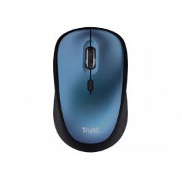Mouse Trust Yvi + Eco Wireless Silent Mouse - Blue, 8m 2.4GHz, Micro receiver, 800-1600 dpi, 4 button, AA battery, USB