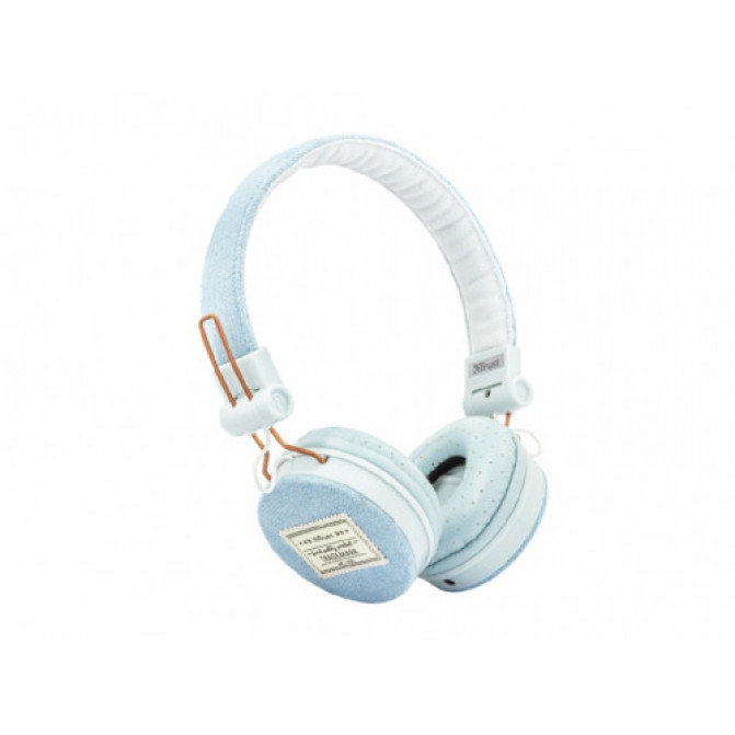 Наушники Trust Fyber, On-ear Stereo headphones with denim design, Blue