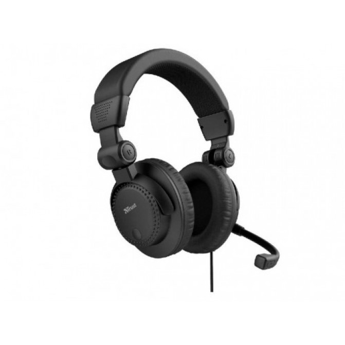 Наушники Trust Como Headset, 40mm driver units, Flexible Microphone, Black