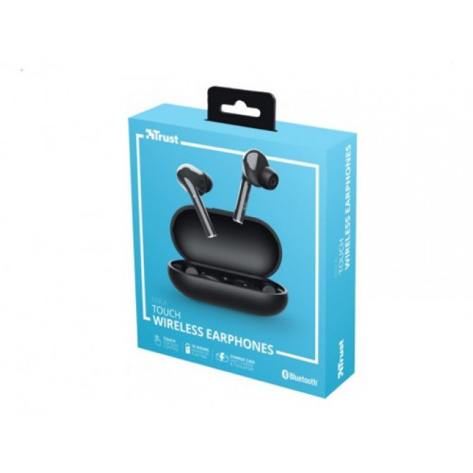 Наушники беспроводные Trust Nika Touch Bluetooth Wireless TWS Earphones - Black