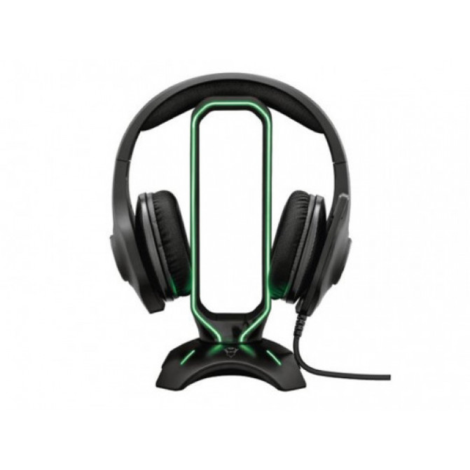 Штатиф для наушников Trust RGB HEADSET STAND GXT 265 CINTAR universal headset, height 255 mm, 2xUSB port A types, black