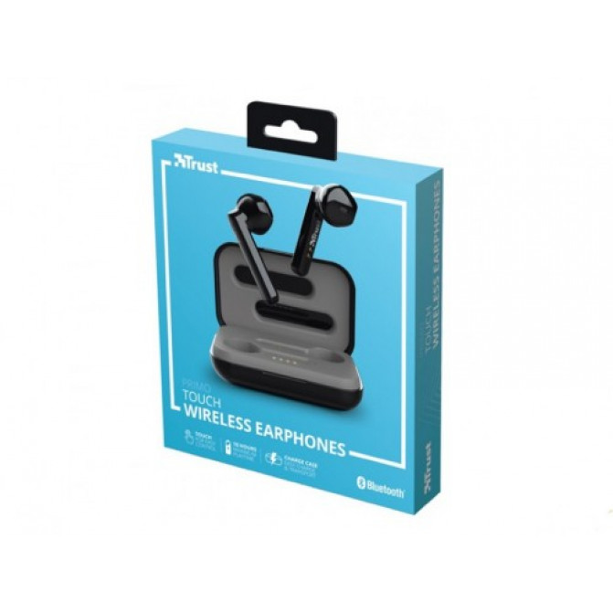 Наушники беспроводные Trust Primo Touch Bluetooth Wireless TWS Earphones - Black