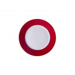 Тарелка белая 8" с красными краями для сублимации