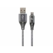 Cablu USB2.0/Type-C Premium cotton braided, Spacegrey/White 1m