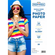 Фотобумага A4 120 гр Глянцевая Двусторонняя 20 листов