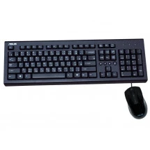 Tastatura + Mouse Asus U2000, Multimedia, Elegant style, Silent, Solid construction, Black, USB