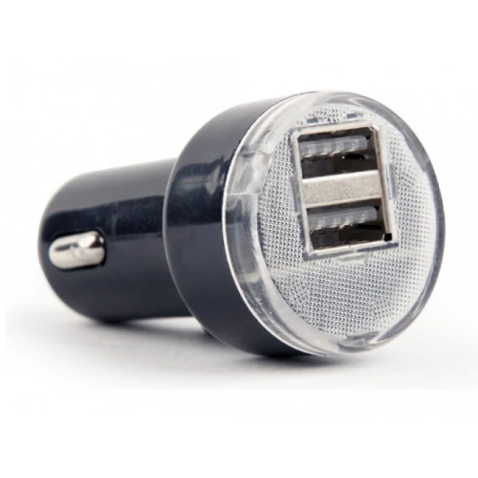Incărcător de mașină EnerGenie EG-U2C2A-CAR-02, 2-port USB car charger, 2.1 A, black