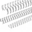 Arc metalic pentru îndosariere d=9.5mm 100 buc White