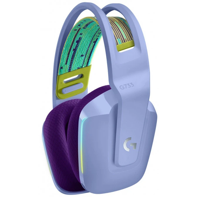 Наушники игровые, беспроводные с микрофоном Logitech G733 LIGHTSPEED, Lilac