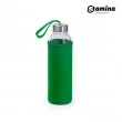 Bidon CAMU 4040 de sticlă de 500 ml și husă verde cu bandă agățătoare pentru transport