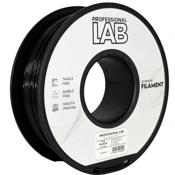 Filament pentru imprimanta 3D ProfLab FG-P26-E1, PETG, Black, 1.75 mm, 1kg