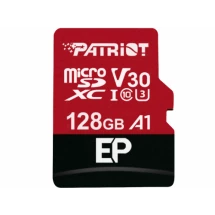 Card de Memorie 128GB microSD Class10 UHS-I A1 (V30) + SD adapter  Patriot LX Series microSD, Read: 90Mb/s, Write: 80Mb/s