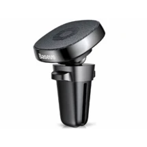 Suport magnetic Baseus Privity Pro p/u telefon, ventilatie, leather, Black  SUMQ-PR01