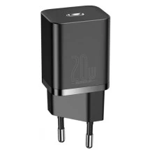 USB Încărcător Baseus Super Si, 1xUSB Type-C, 20W, 5V/3A, Black  CCSUP-B01