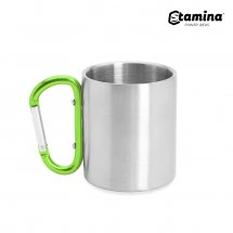 Cana de metal cu perete dublu GUAYA 4082 cu maner carabinier Fern Green 230ml