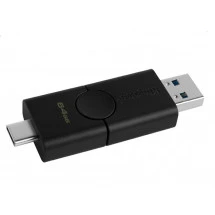 USB Flash 64GB USB3.2 Type-A/Type-C Kingston DataTraveler Duo (DTDE/64GB), Black