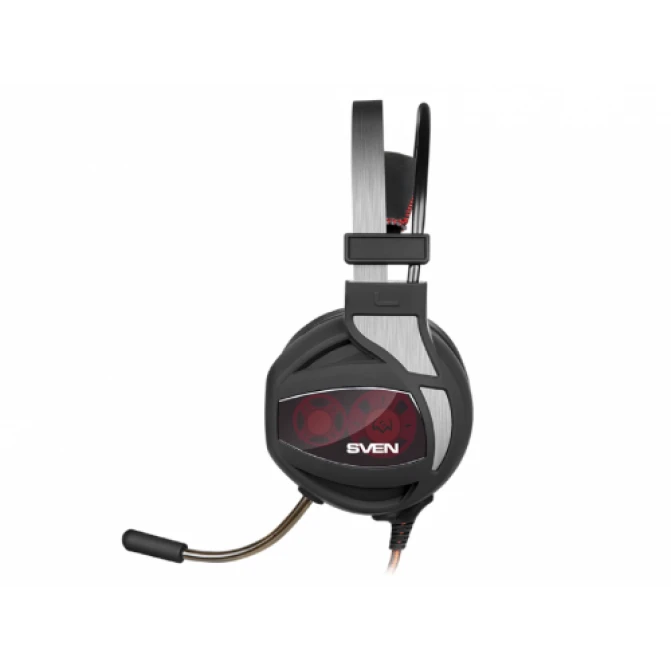 Наушники SVEN AP-U996MV, Black/Red игровые с микрофоном, Vibro, sound 7.1, LED backlight