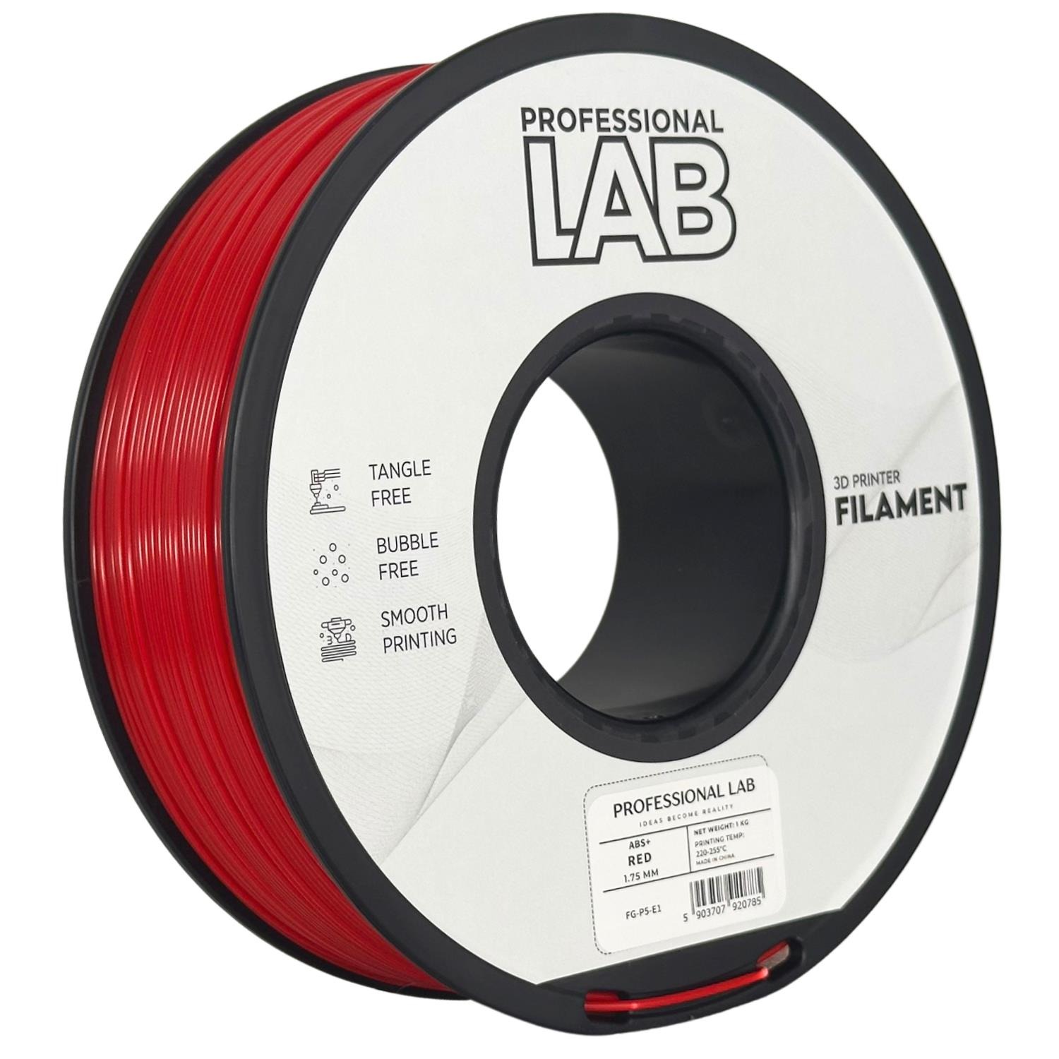 Professional Lab FG-P5-E1, 3D filament, ABS+, 1,75mm, 1000g, Red