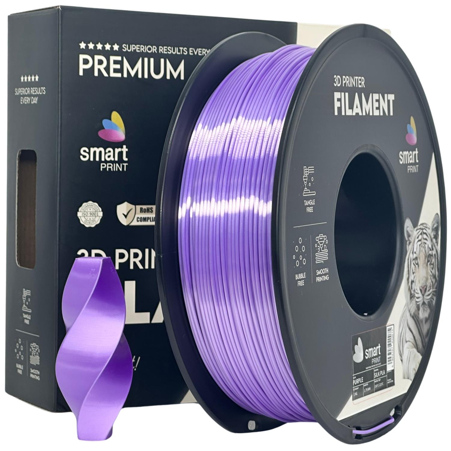 Филамент Smart Print Silk PLA FG-S93-E1 Purple 1.75 мм, 1кг